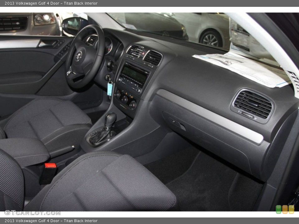 Titan Black Interior Dashboard for the 2013 Volkswagen Golf 4 Door #68102702