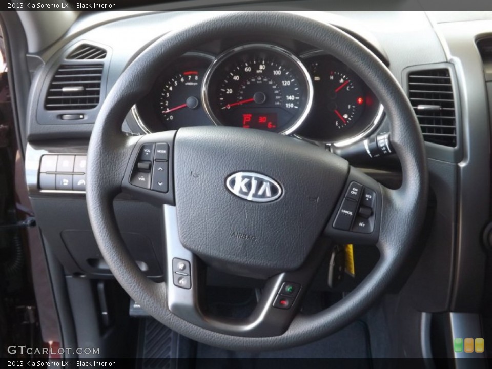 Black Interior Steering Wheel for the 2013 Kia Sorento LX #68107310