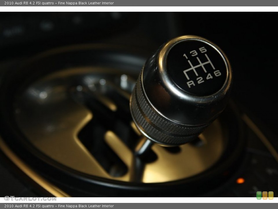 Fine Nappa Black Leather Interior Transmission for the 2010 Audi R8 4.2 FSI quattro #68108318
