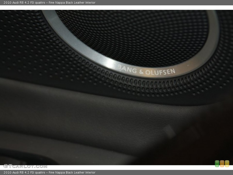 Fine Nappa Black Leather Interior Audio System for the 2010 Audi R8 4.2 FSI quattro #68108453