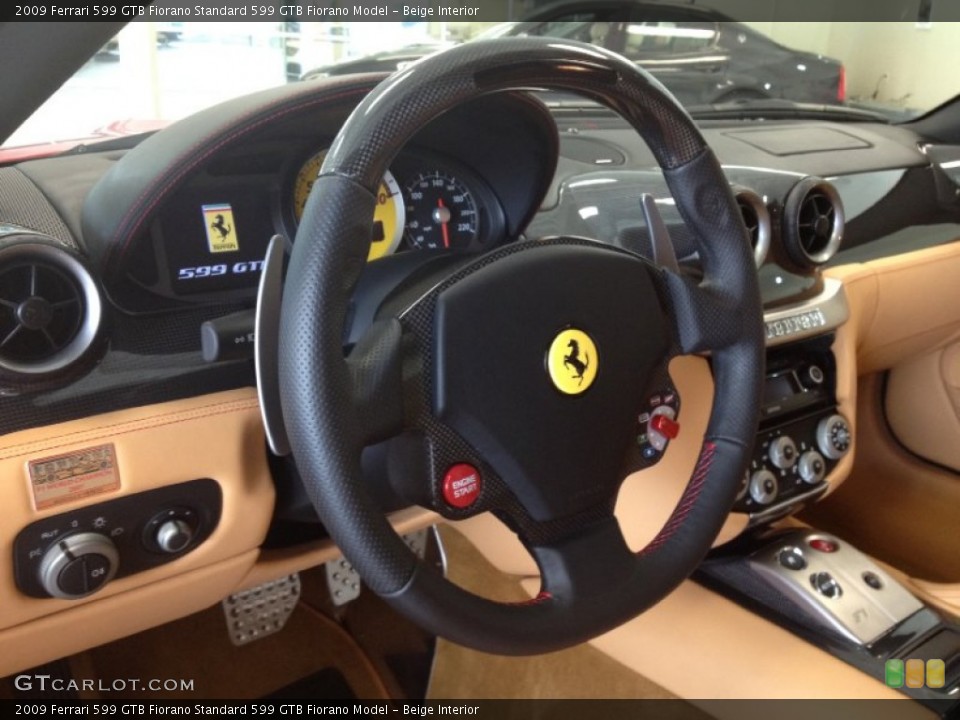 Beige Interior Steering Wheel for the 2009 Ferrari 599 GTB Fiorano  #68110811