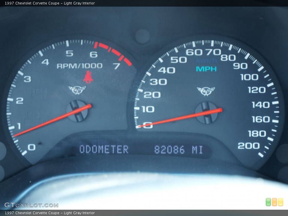 Light Gray Interior Gauges for the 1997 Chevrolet Corvette Coupe #68111867