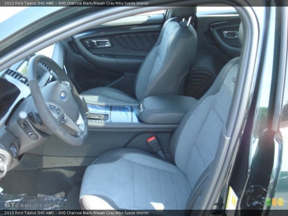 SHO Charcoal Black/Mayan Gray Miko Suede Interior Front Seat for the 2013 Ford Taurus SHO AWD #68113262