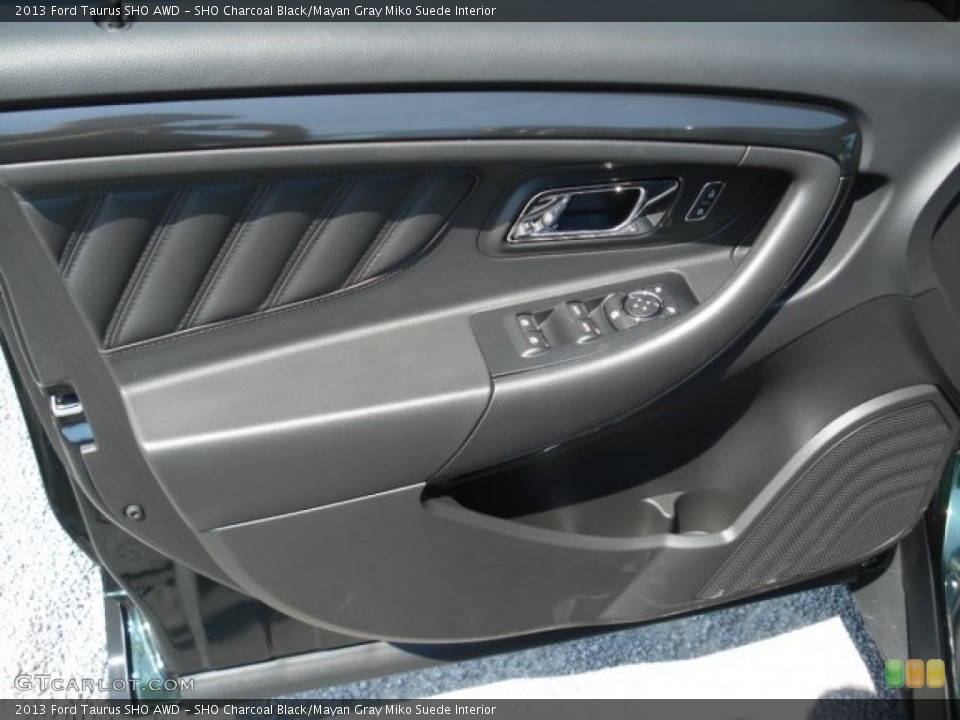 SHO Charcoal Black/Mayan Gray Miko Suede Interior Door Panel for the 2013 Ford Taurus SHO AWD #68113271