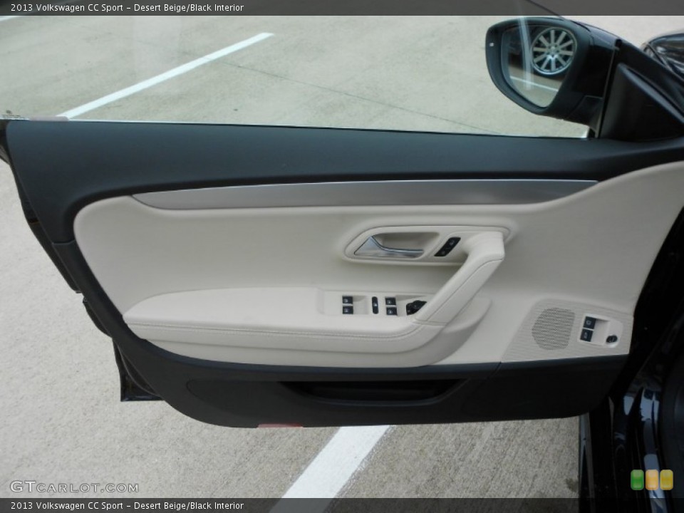Desert Beige/Black Interior Door Panel for the 2013 Volkswagen CC Sport #68121077