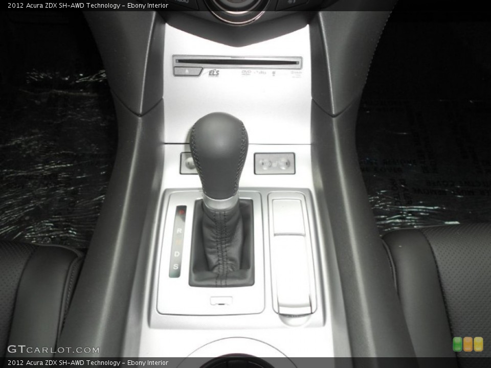 Ebony Interior Transmission for the 2012 Acura ZDX SH-AWD Technology #68124824