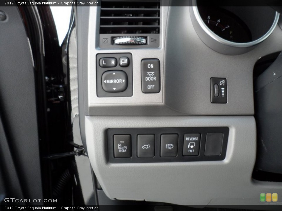 Graphite Gray Interior Controls for the 2012 Toyota Sequoia Platinum #68124878