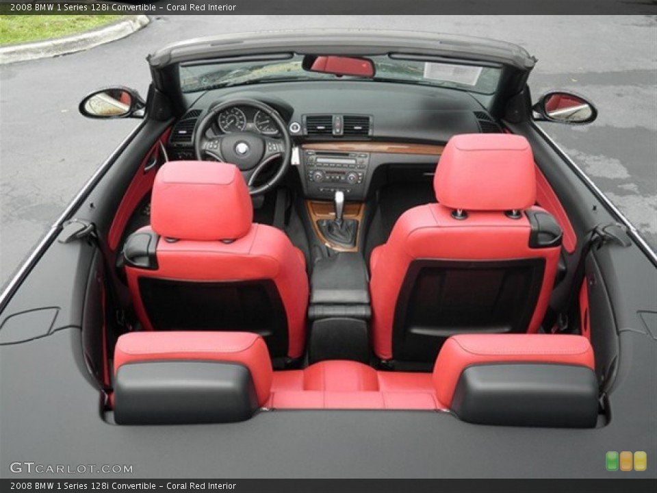 Coral Red Interior Photo for the 2008 BMW 1 Series 128i Convertible #68125277