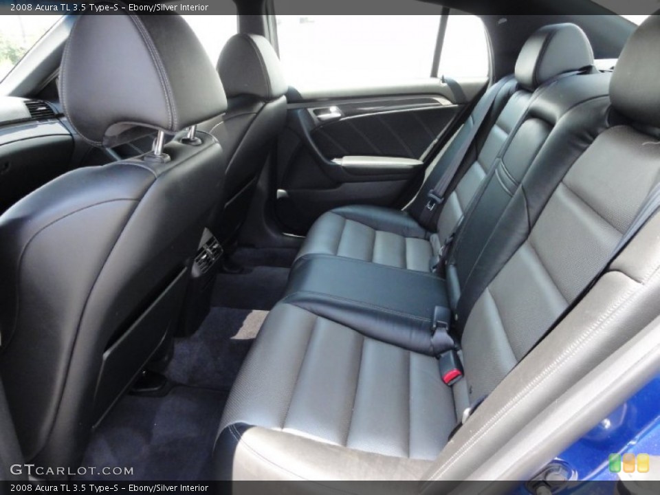 Ebony/Silver Interior Rear Seat for the 2008 Acura TL 3.5 Type-S #68129687
