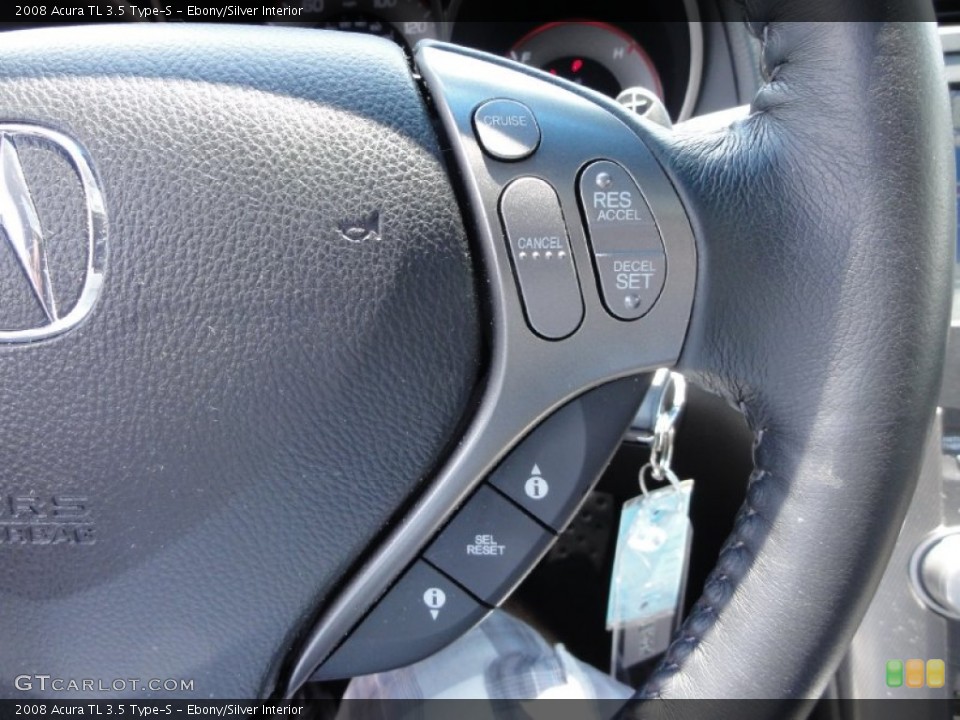 Ebony/Silver Interior Controls for the 2008 Acura TL 3.5 Type-S #68129870