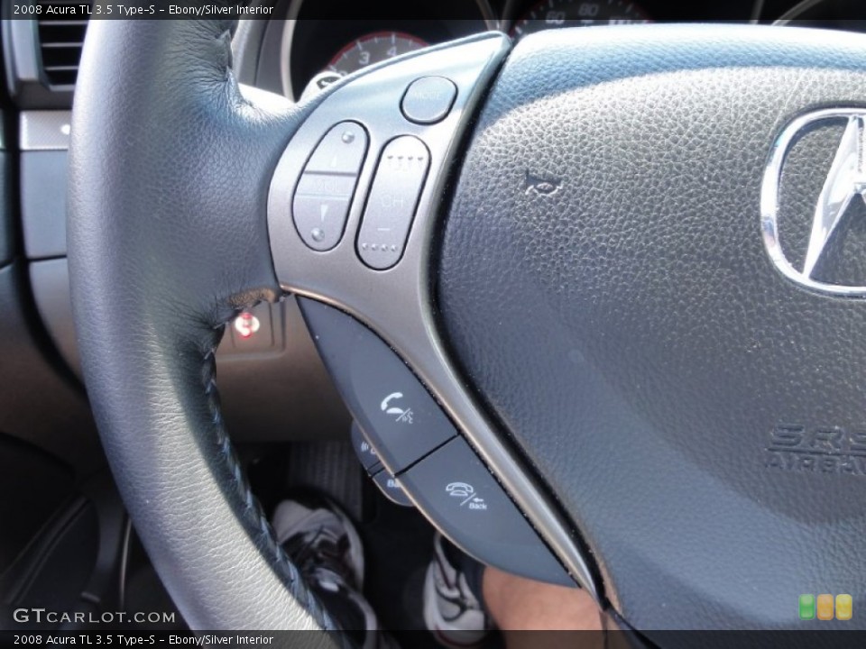 Ebony/Silver Interior Controls for the 2008 Acura TL 3.5 Type-S #68129879