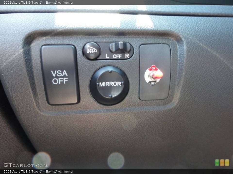 Ebony/Silver Interior Controls for the 2008 Acura TL 3.5 Type-S #68129888