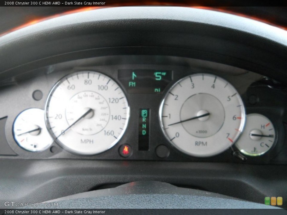 Dark Slate Gray Interior Gauges for the 2008 Chrysler 300 C HEMI AWD #68133731
