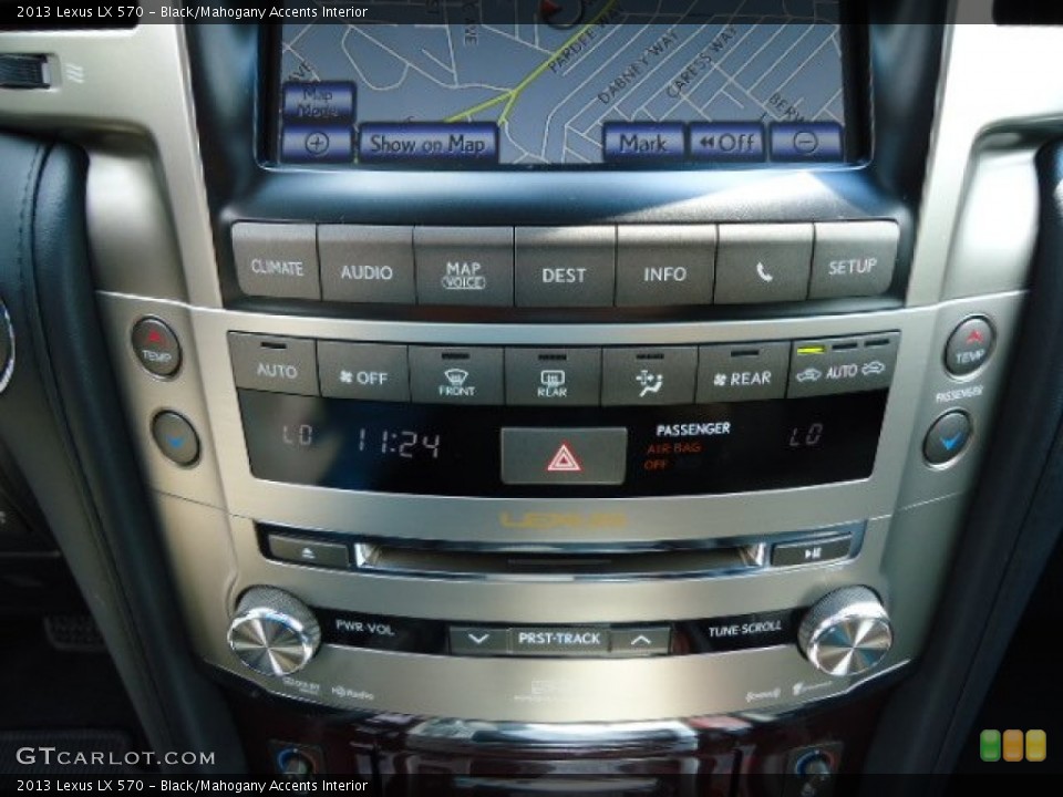 Black/Mahogany Accents Interior Controls for the 2013 Lexus LX 570 #68134058
