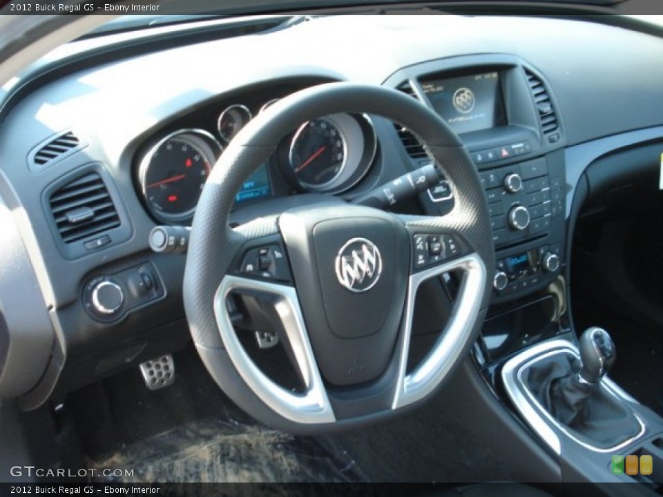 Ebony Interior Steering Wheel for the 2012 Buick Regal GS #68136068
