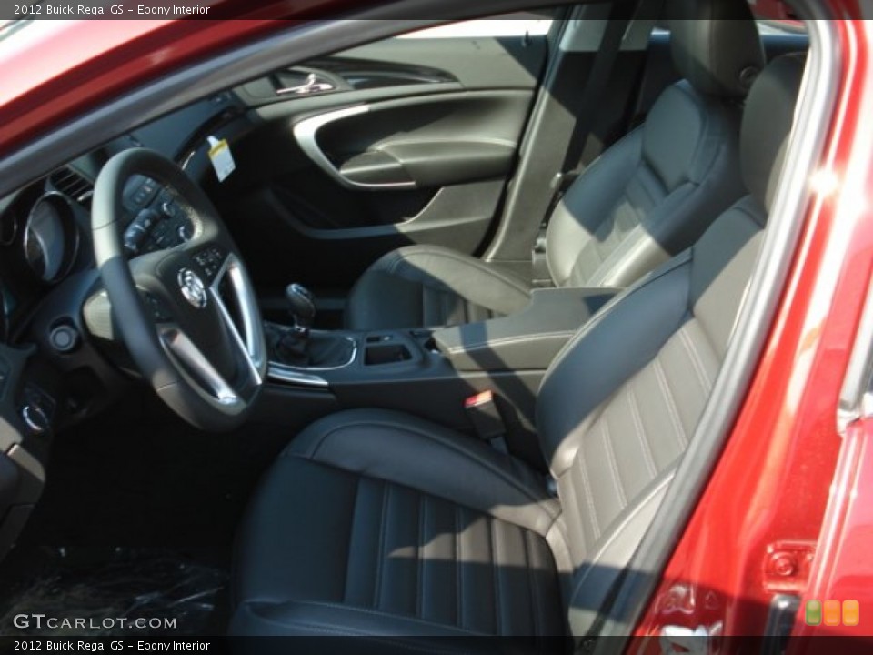 Ebony Interior Front Seat for the 2012 Buick Regal GS #68136074