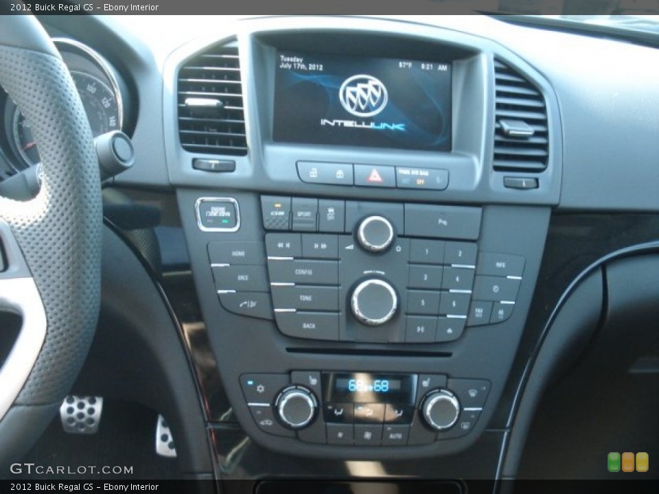 Ebony Interior Controls for the 2012 Buick Regal GS #68136107