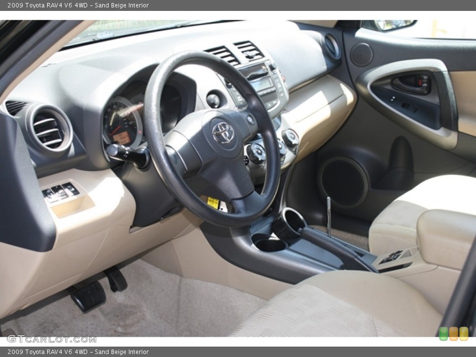 Sand Beige Interior Prime Interior for the 2009 Toyota RAV4 V6 4WD #68138105