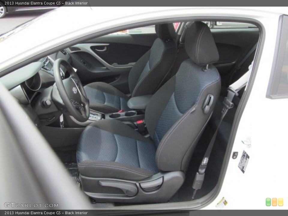 Black Interior Front Seat for the 2013 Hyundai Elantra Coupe GS #68142442