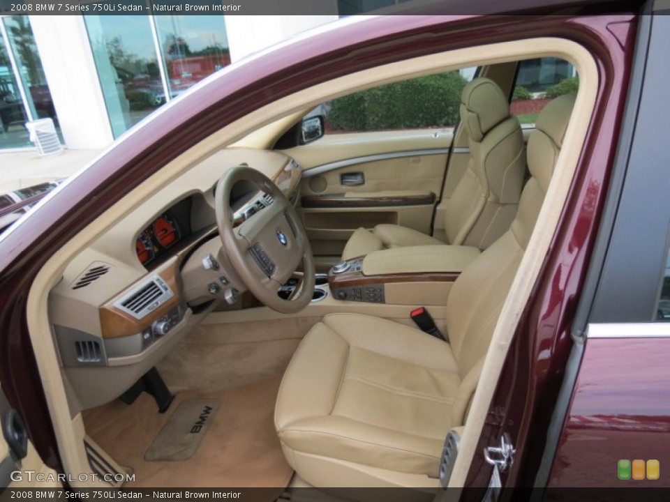 Natural Brown Interior Front Seat for the 2008 BMW 7 Series 750Li Sedan #68145176