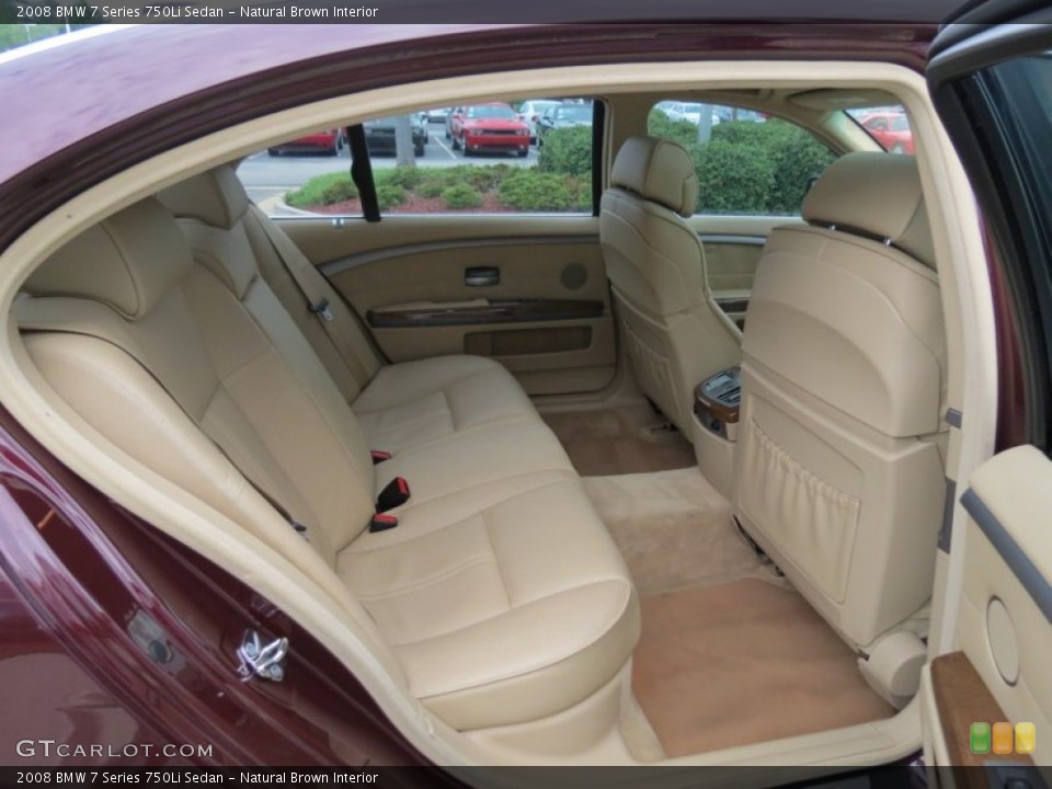 Natural Brown Interior Rear Seat for the 2008 BMW 7 Series 750Li Sedan #68145218