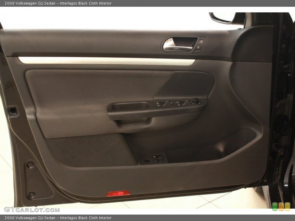 Interlagos Black Cloth Interior Door Panel for the 2009 Volkswagen GLI Sedan #68148917