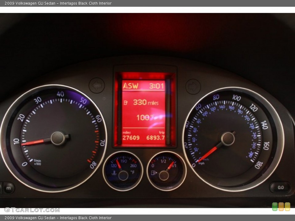 Interlagos Black Cloth Interior Gauges for the 2009 Volkswagen GLI Sedan #68148938
