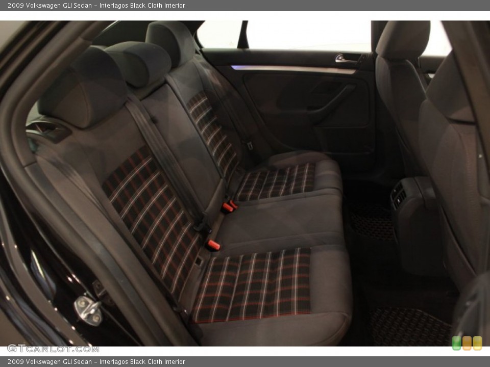 Interlagos Black Cloth Interior Rear Seat for the 2009 Volkswagen GLI Sedan #68148965