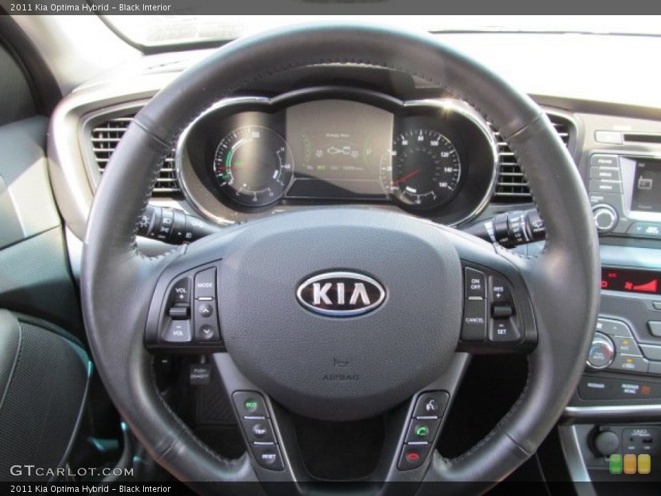 Black Interior Steering Wheel for the 2011 Kia Optima Hybrid #68150787
