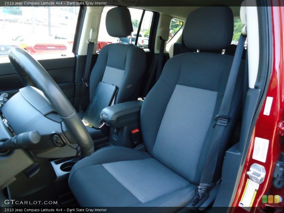 Dark Slate Gray Interior Front Seat for the 2010 Jeep Compass Latitude 4x4 #68154336