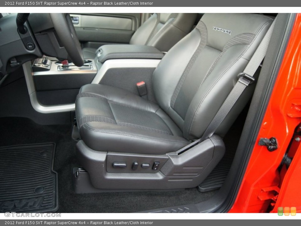 Raptor Black Leather/Cloth Interior Front Seat for the 2012 Ford F150 SVT Raptor SuperCrew 4x4 #68156289