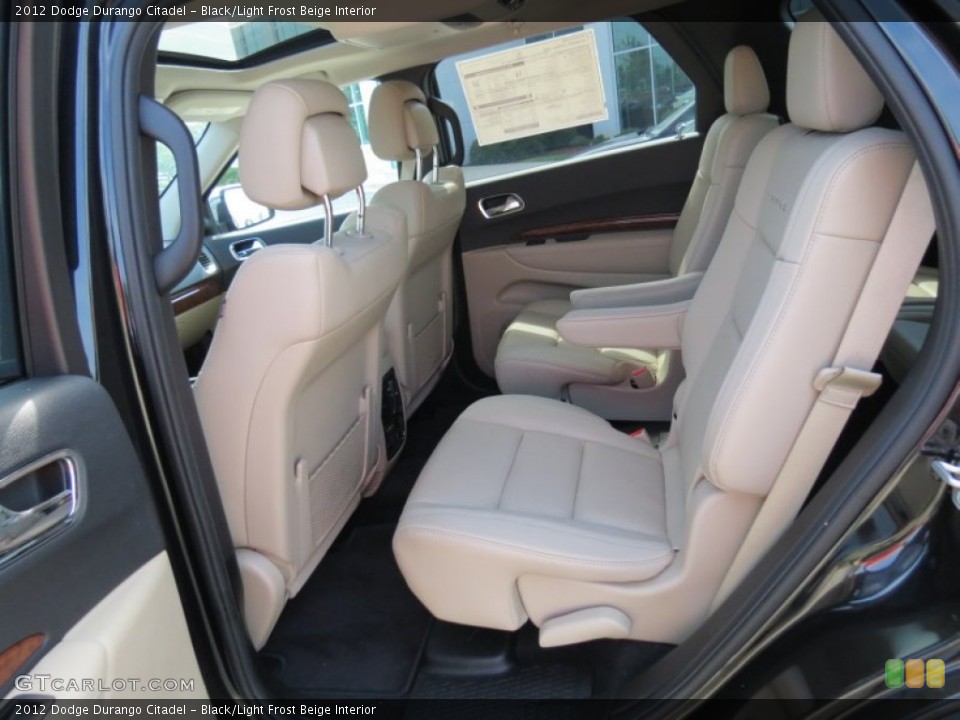 Black/Light Frost Beige 2012 Dodge Durango Interiors