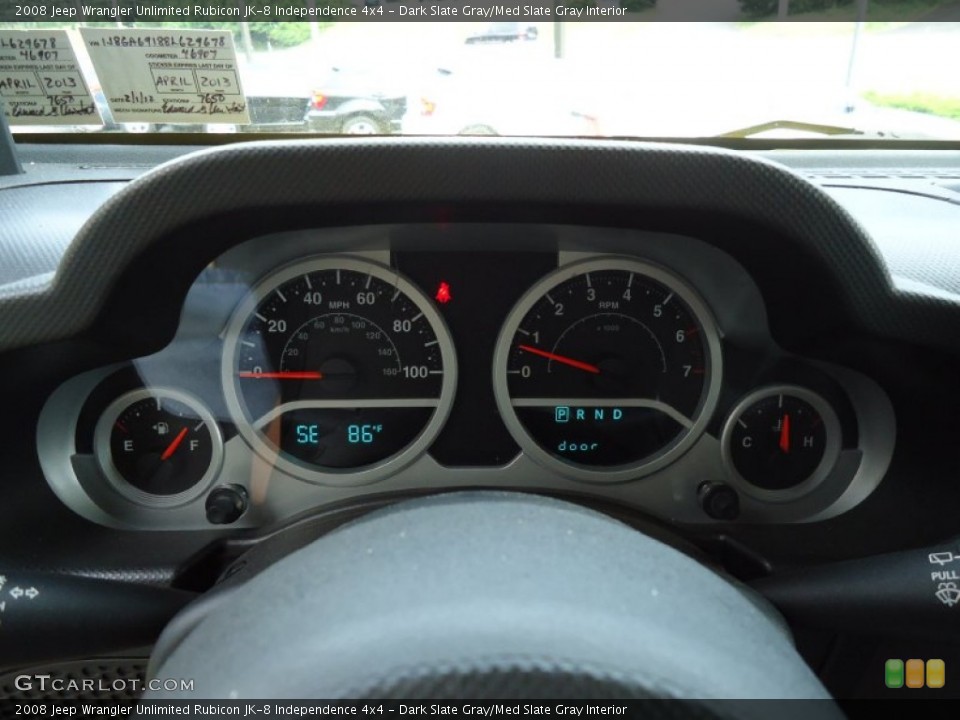 Dark Slate Gray/Med Slate Gray Interior Gauges for the 2008 Jeep Wrangler Unlimited Rubicon JK-8 Independence 4x4 #68157399