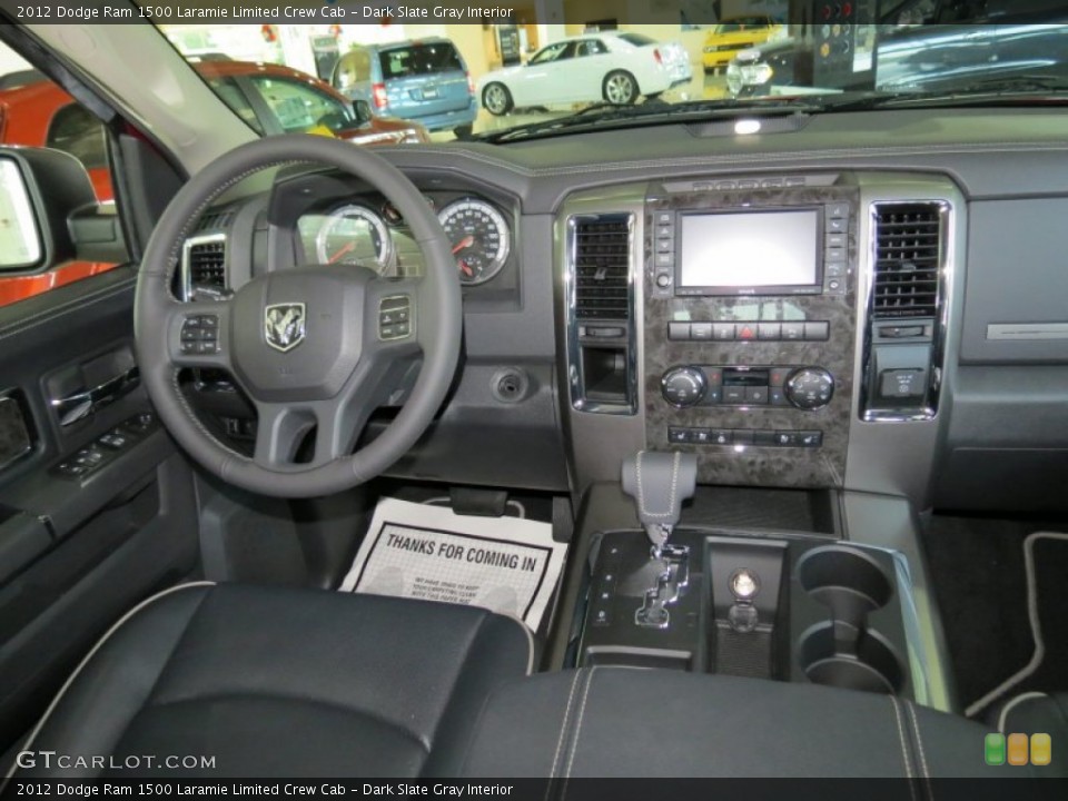 Dark Slate Gray Interior Dashboard for the 2012 Dodge Ram 1500 Laramie Limited Crew Cab #68157498