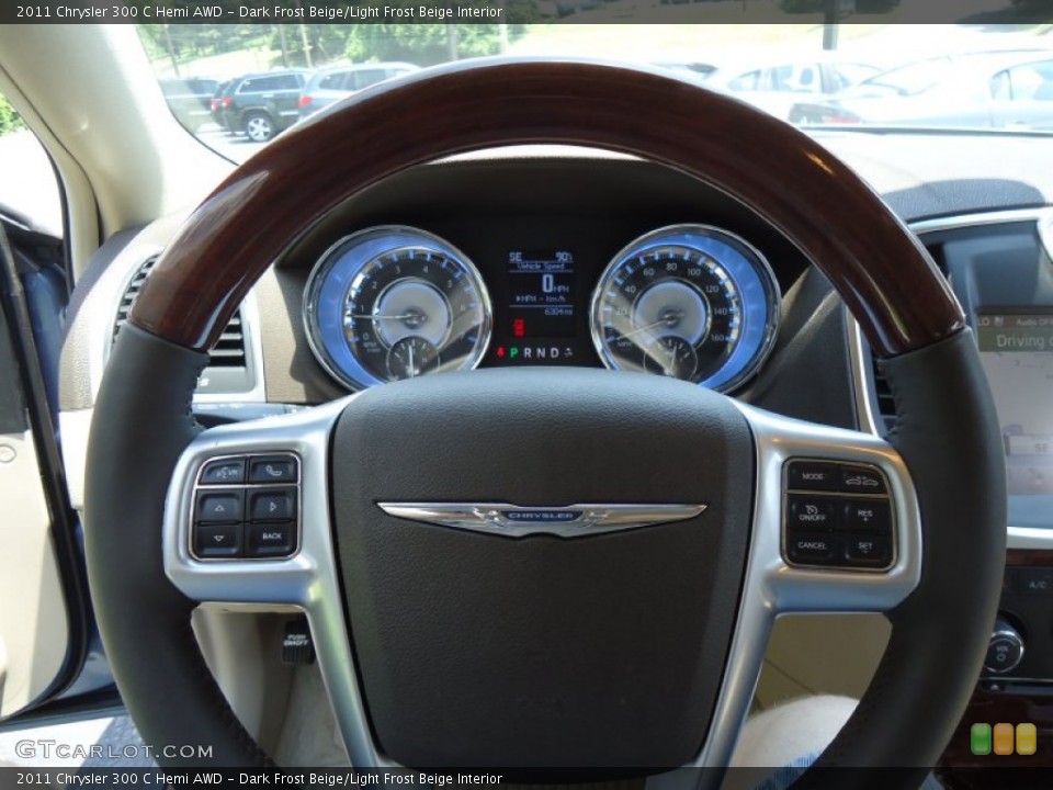 Dark Frost Beige/Light Frost Beige Interior Steering Wheel for the 2011 Chrysler 300 C Hemi AWD #68158338