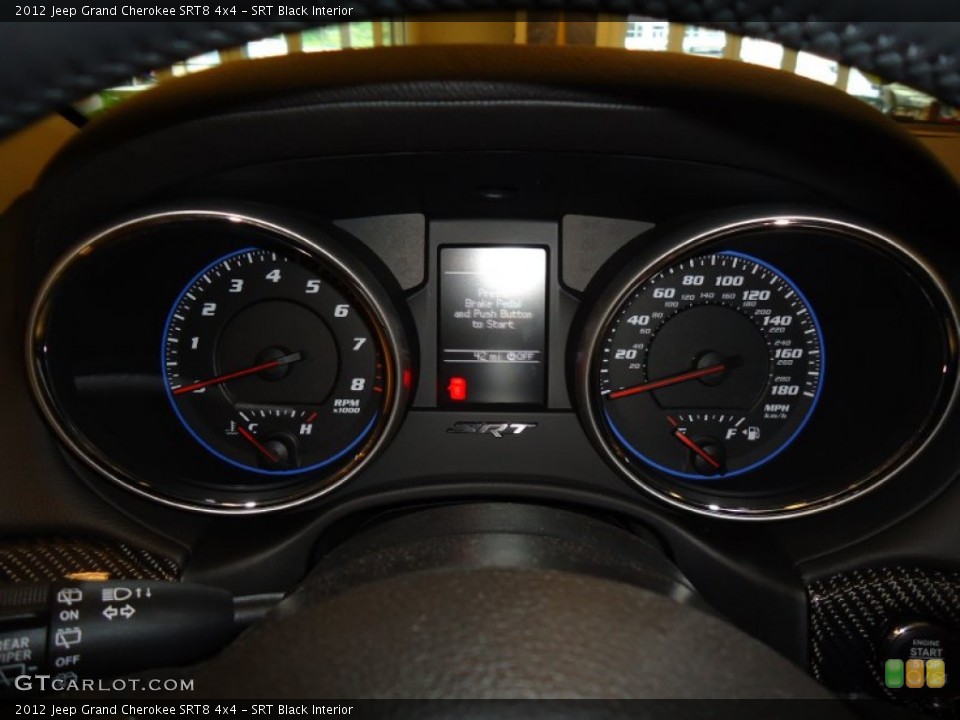 SRT Black Interior Gauges for the 2012 Jeep Grand Cherokee SRT8 4x4 #68162100