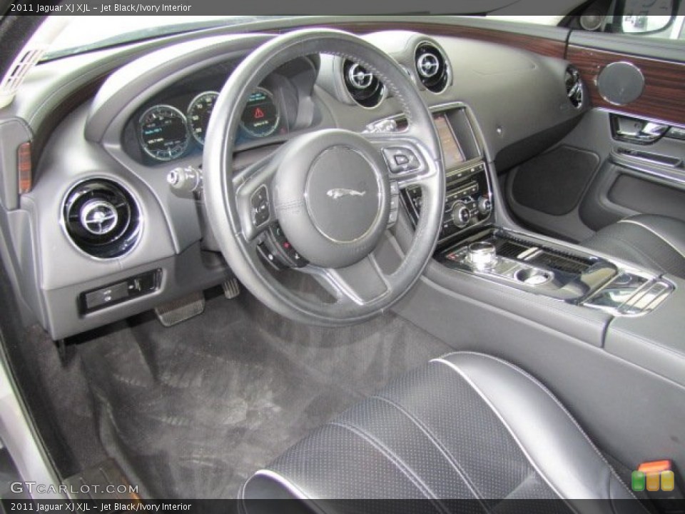 Jet Black/Ivory Interior Prime Interior for the 2011 Jaguar XJ XJL #68163627