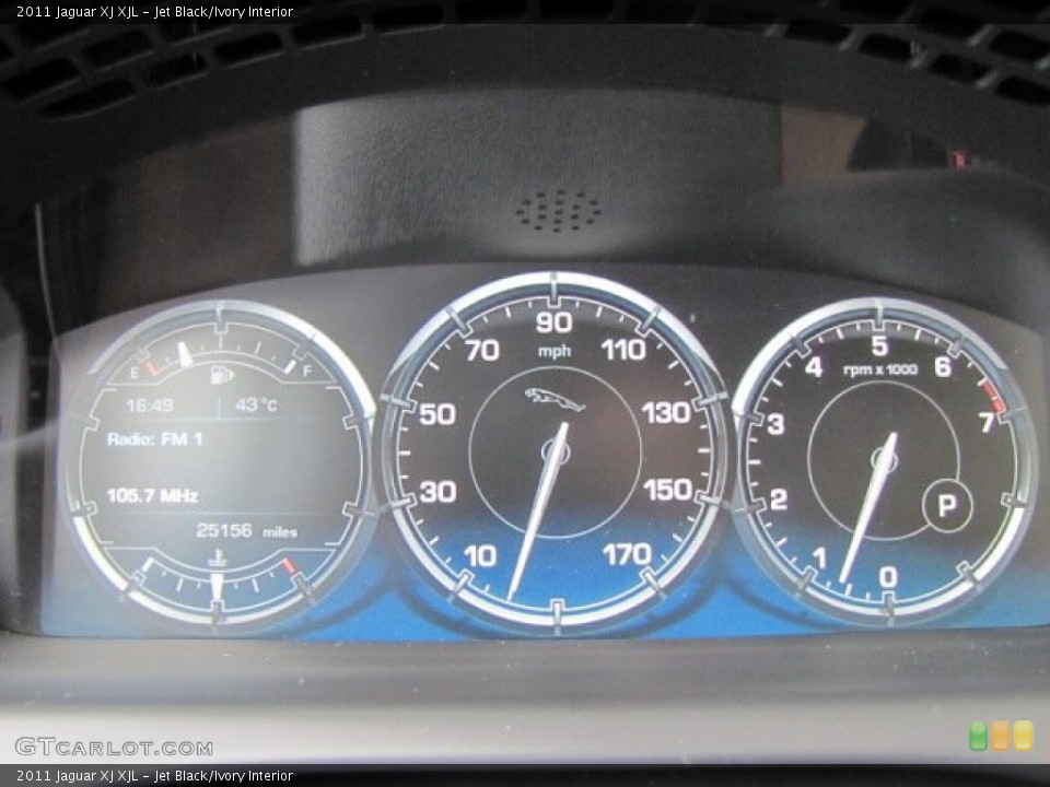 Jet Black/Ivory Interior Gauges for the 2011 Jaguar XJ XJL #68163672