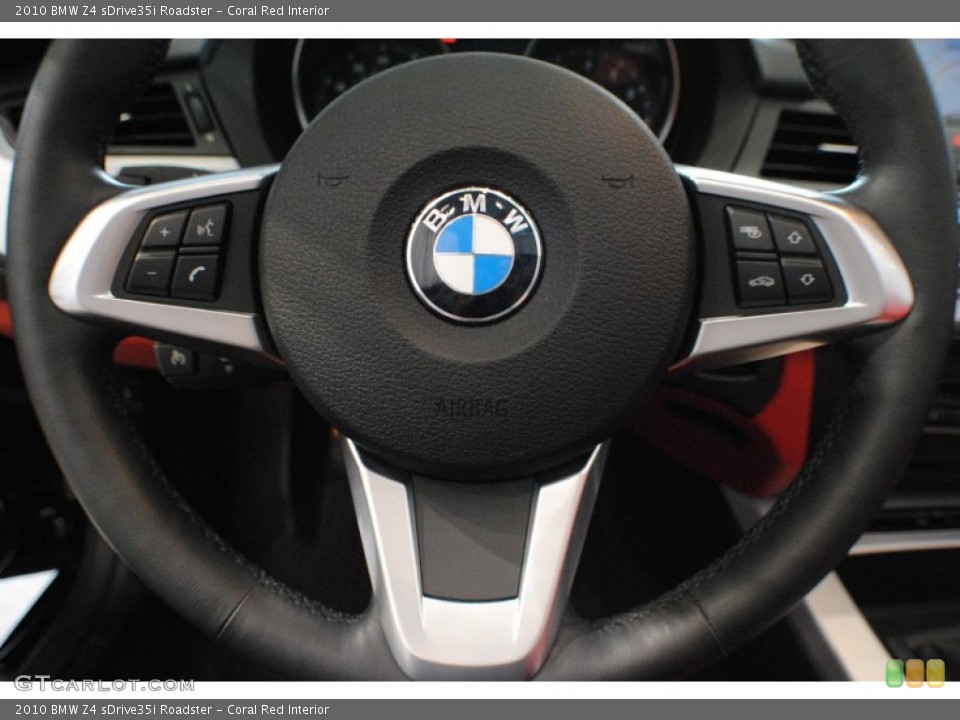Coral Red Interior Steering Wheel for the 2010 BMW Z4 sDrive35i Roadster #68164482