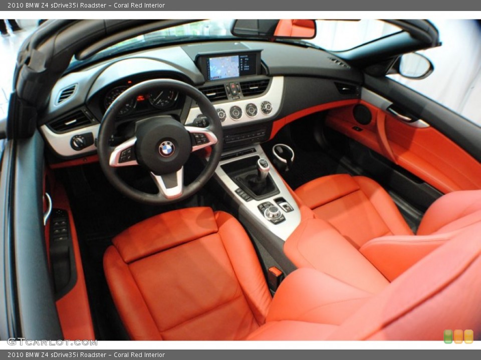 Coral Red Interior Prime Interior for the 2010 BMW Z4 sDrive35i Roadster #68164491