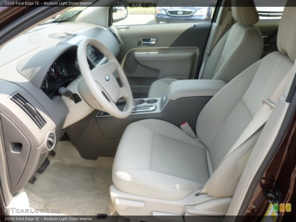 Medium Light Stone Interior Front Seat for the 2009 Ford Edge SE #68165007