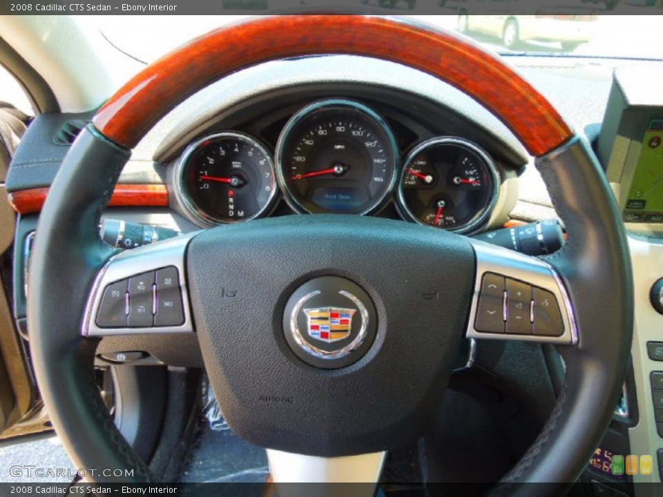Ebony Interior Steering Wheel for the 2008 Cadillac CTS Sedan #68166504
