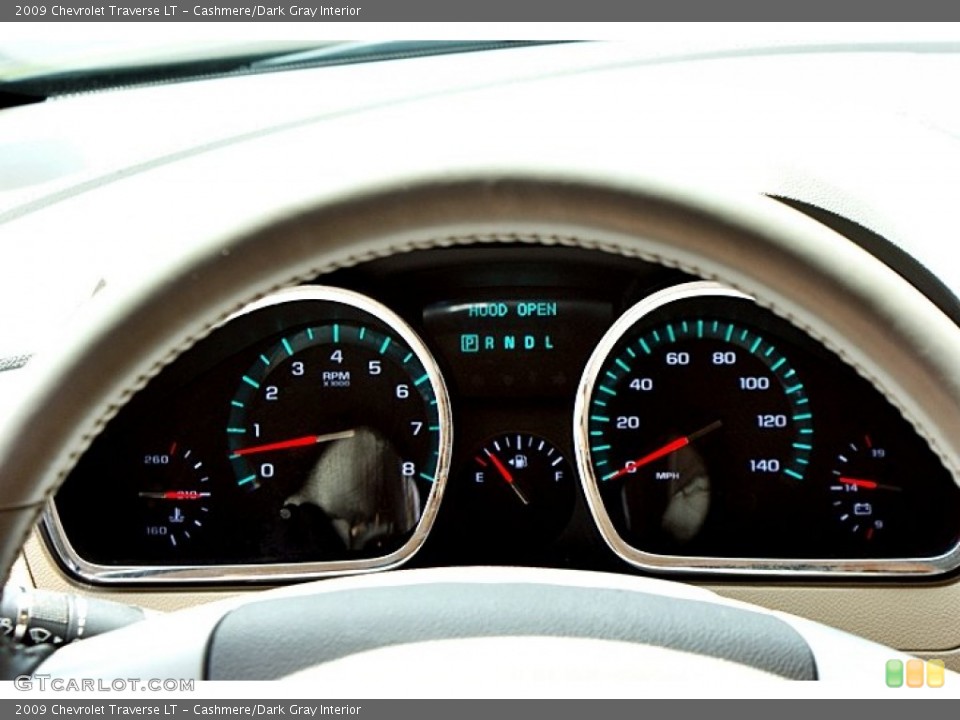 Cashmere/Dark Gray Interior Gauges for the 2009 Chevrolet Traverse LT #68167143