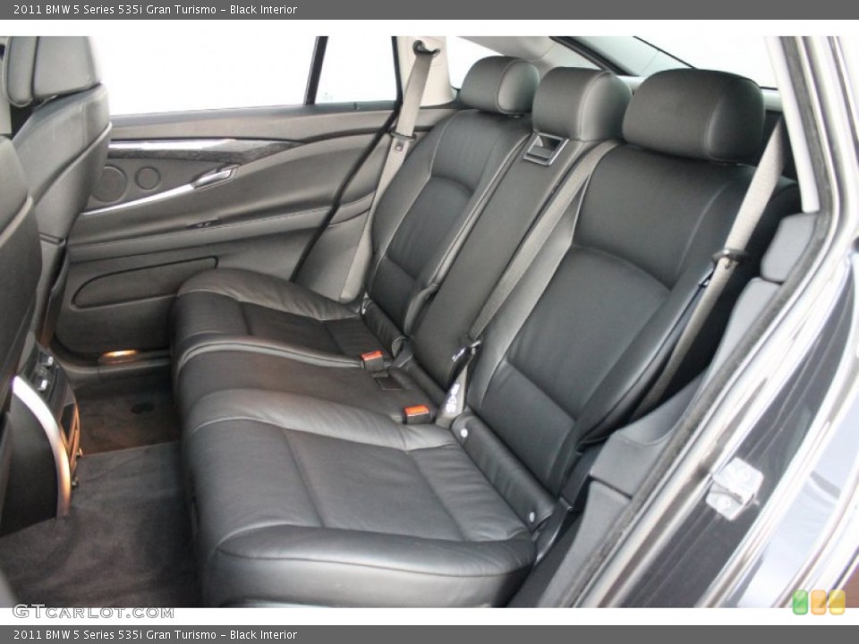 Black Interior Rear Seat for the 2011 BMW 5 Series 535i Gran Turismo #68171154
