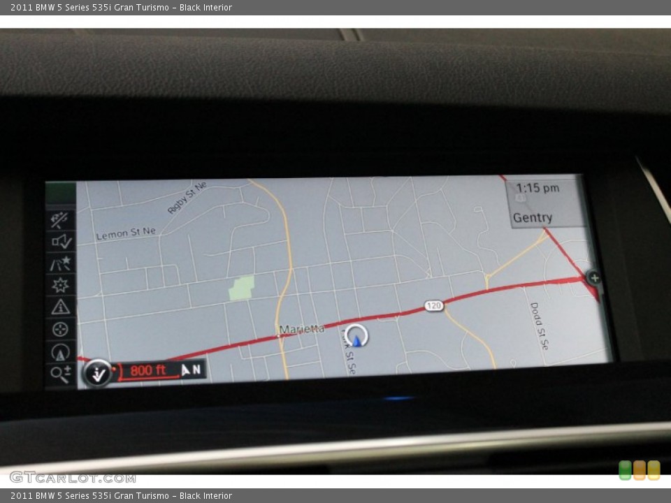 Black Interior Navigation for the 2011 BMW 5 Series 535i Gran Turismo #68171214