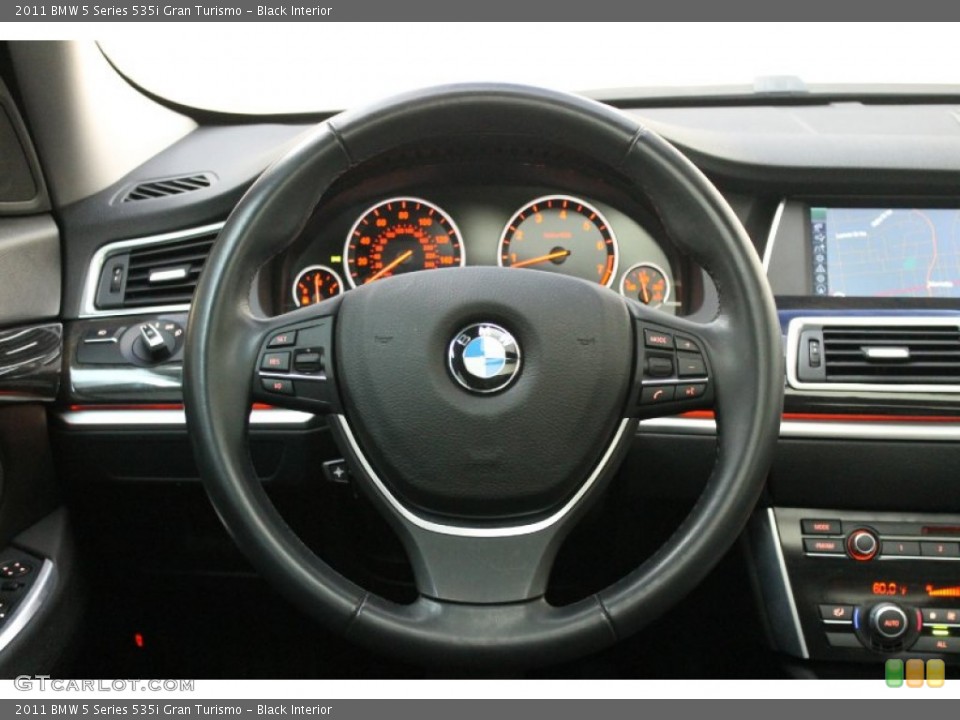 Black Interior Steering Wheel for the 2011 BMW 5 Series 535i Gran Turismo #68171241