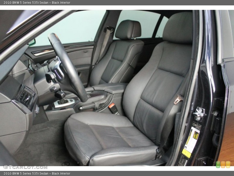 Black Interior Front Seat for the 2010 BMW 5 Series 535i Sedan #68171508