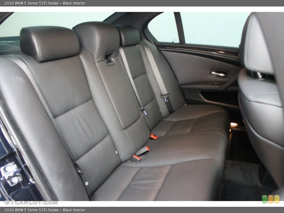 Black Interior Rear Seat for the 2010 BMW 5 Series 535i Sedan #68171526