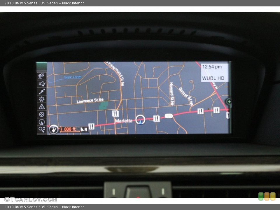 Black Interior Navigation for the 2010 BMW 5 Series 535i Sedan #68171655