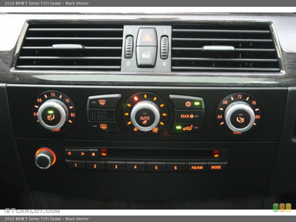 Black Interior Controls for the 2010 BMW 5 Series 535i Sedan #68171721
